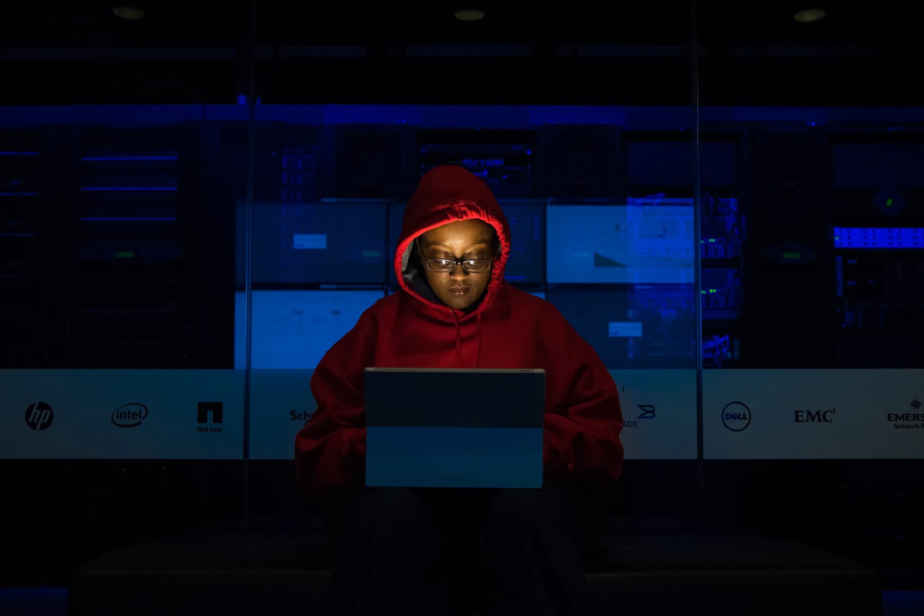 Black woman engineer working in an IT infrastructure environment